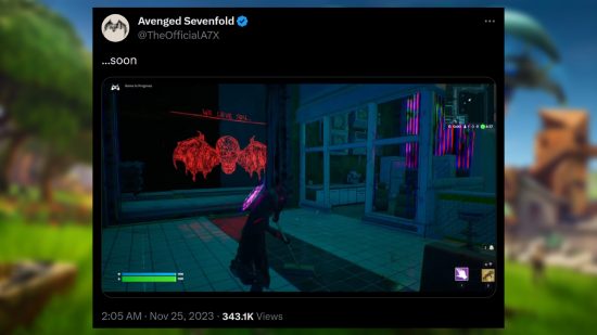 Heavy metal ikonları Avenged Sevenfold, Fortnite'ın 